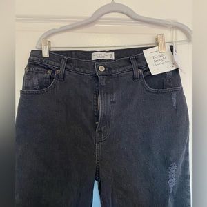 Abercrombie 90s straight ultra high rise black size 8s